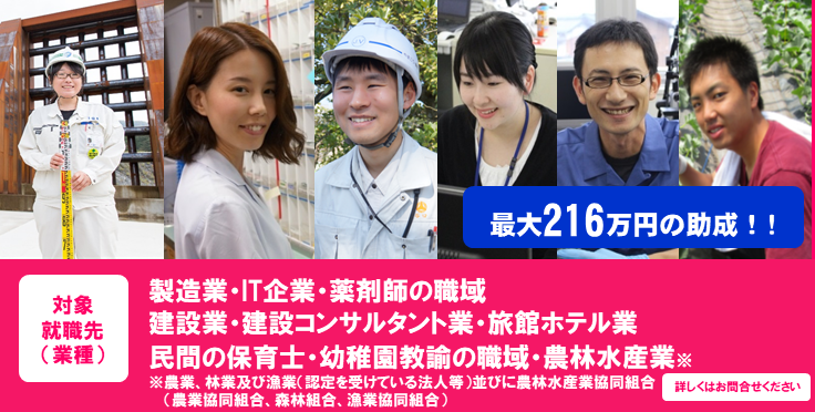 鳥取県未来人材育成奨学金支援助成金では最大216万円の助成が受けられる